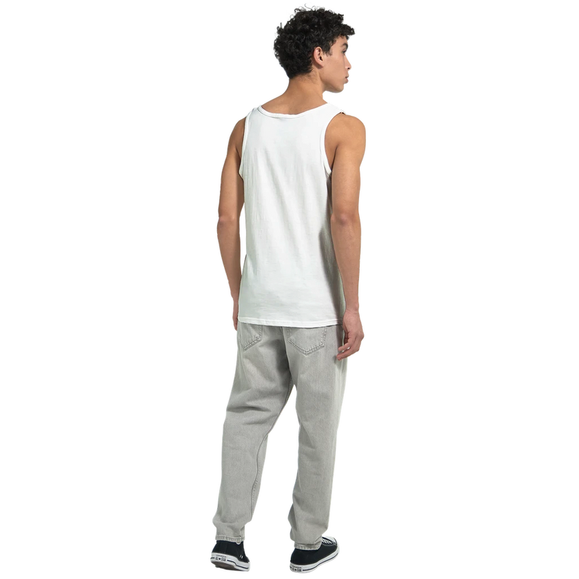 Débardeur Fit Brodé Blanc