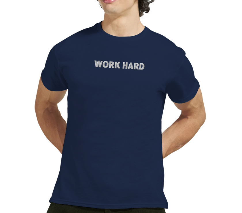 Tee-shirt manche courte Fit Brodé Marine