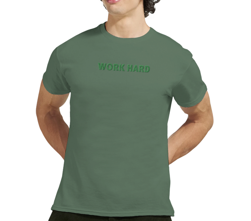 Tee-shirt manche courte Fit Brodé Kaki