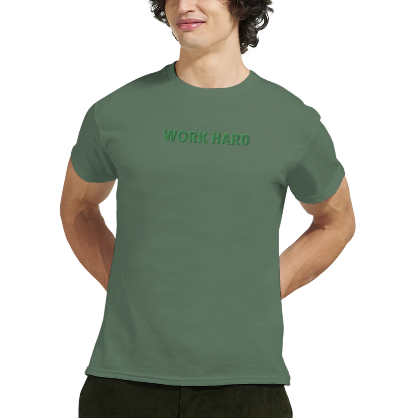 Tee-shirt manche courte Fit Brodé Kaki