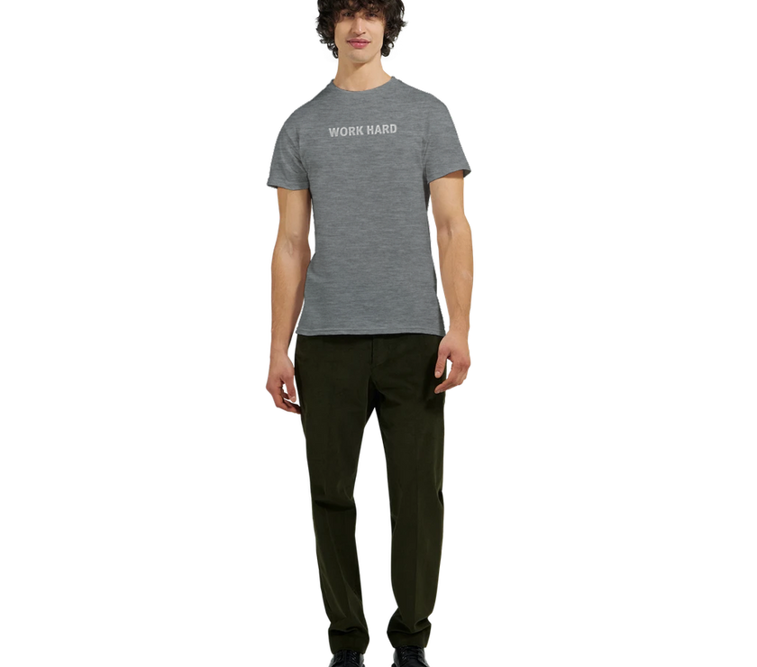 Tee-shirt manche courte Fit Brodé Gris