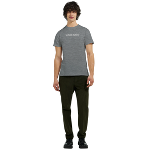 Tee-shirt manche courte Fit Brodé Gris