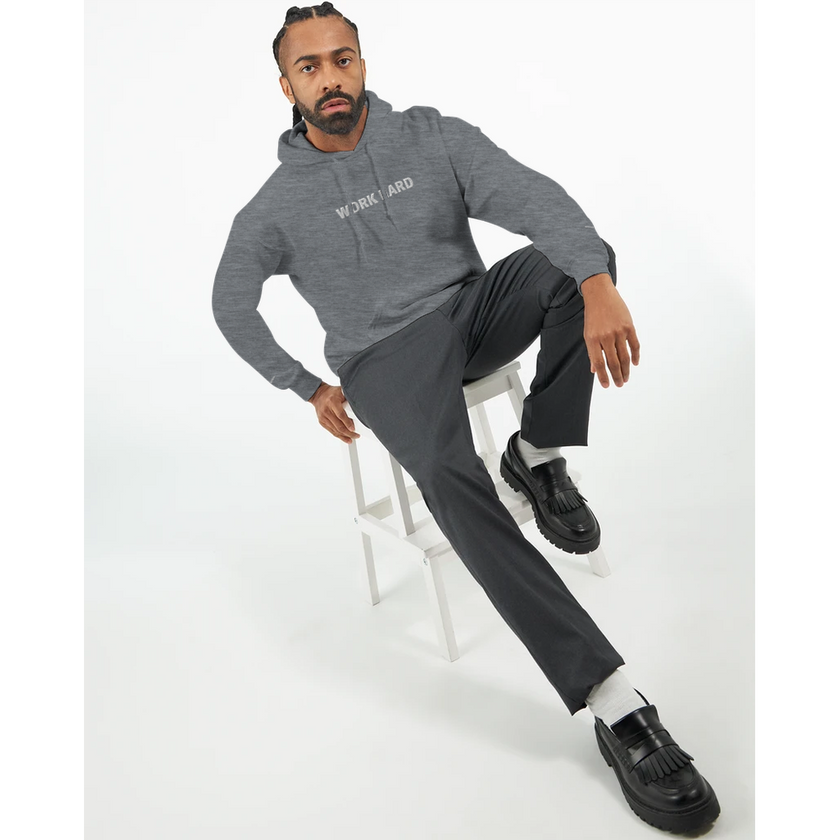 Sweat à capuche Brodé Gris