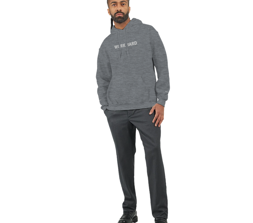 Sweat à capuche Brodé Gris