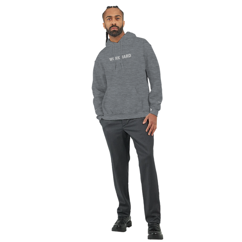 Sweat à capuche Brodé Gris
