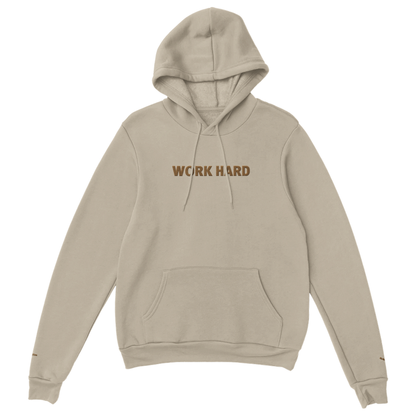 Sweat à capuche Brodé Beige