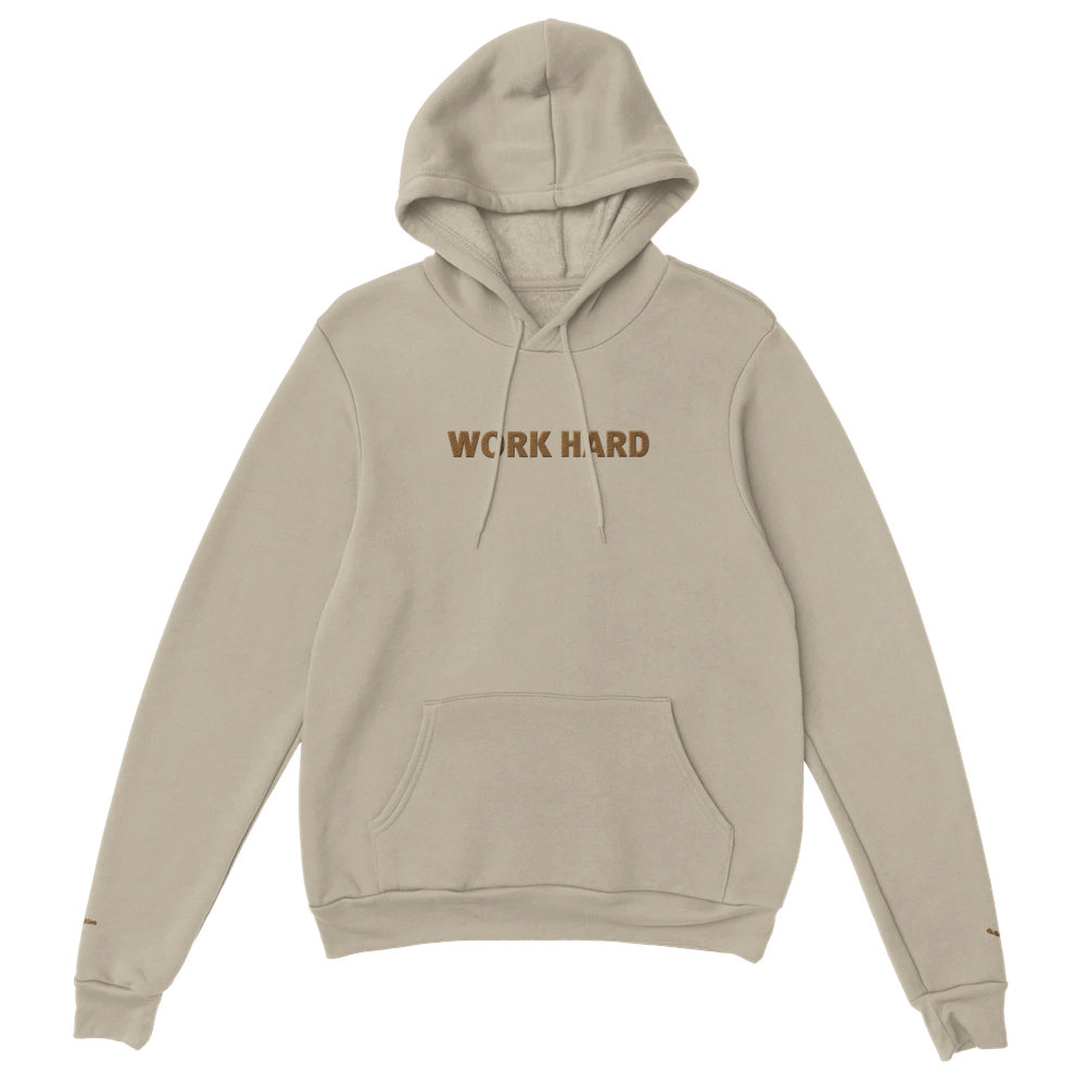 Sweat à capuche Brodé Beige