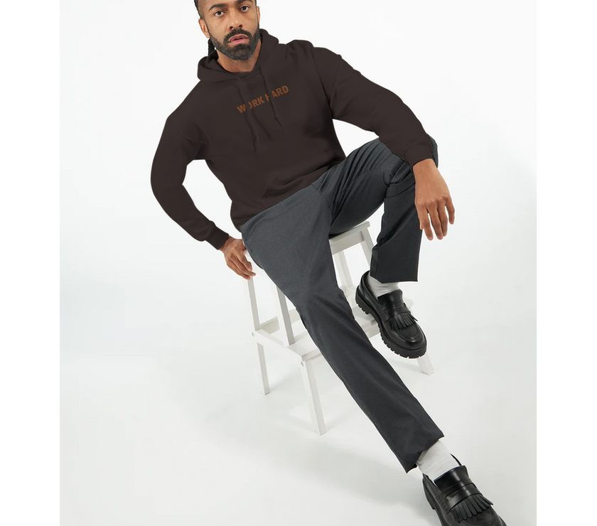 Sweat à capuche Imprimé Chocolat Noir