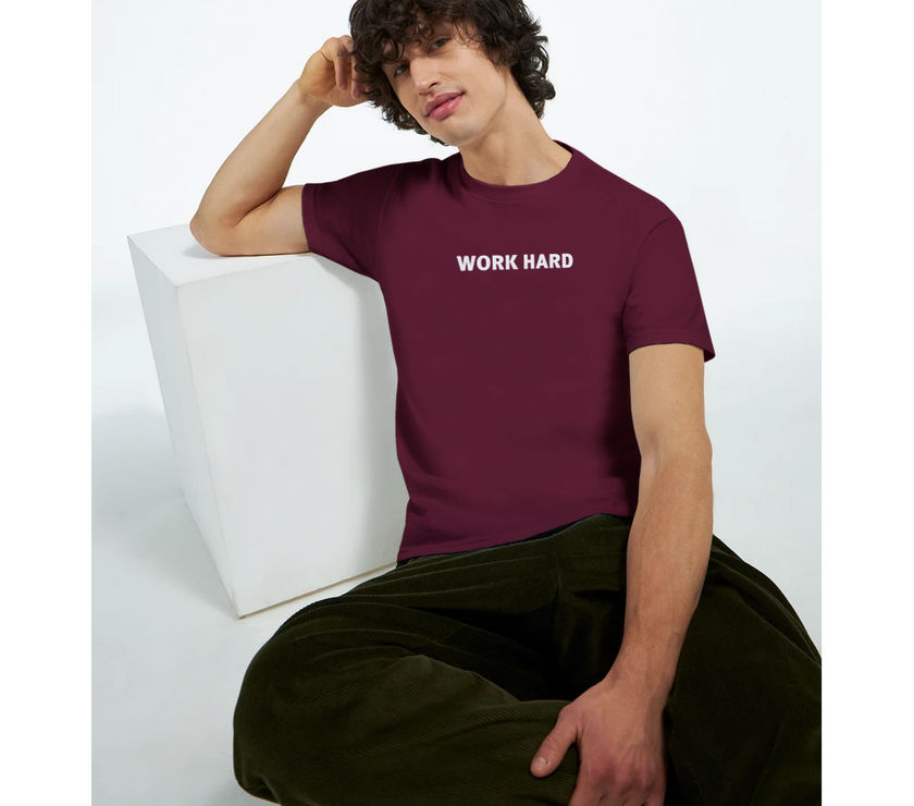 Tee-shirt manche courte Fit Imprimé Bordeaux