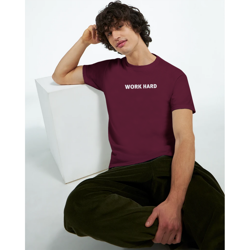 Tee-shirt manche courte Fit Imprimé Bordeaux