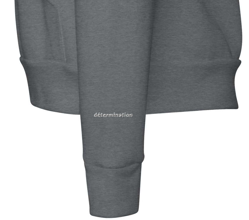 Sweat à capuche Brodé Gris