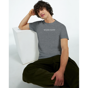 Tee-shirt manche courte Fit Brodé Gris