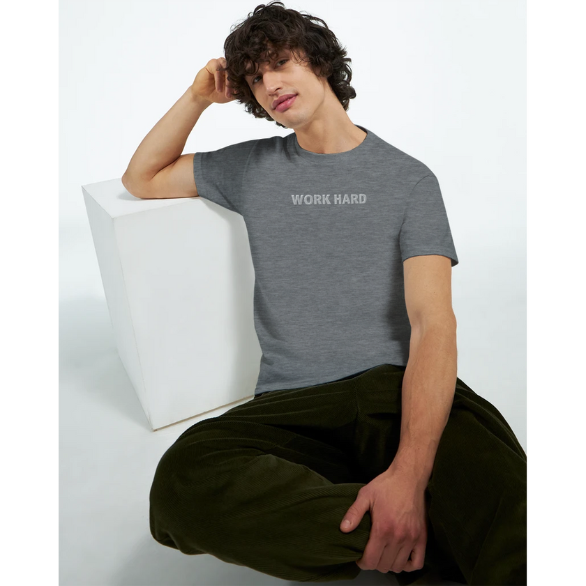 Tee-shirt manche courte Fit Brodé Gris